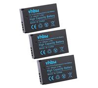 vhbw 3x Battery compatible with Canon EOS M10, M, M50, M200, 100D, Kiss X7, M50 Mark II, M2, 100, M100 Camera DSLR (650 mAh, 7.2 V, Li-Ion)
