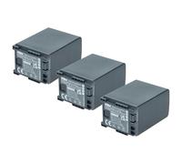vhbw 3x Battery compatible with Canon HG20, XA10, HG21 Videocamera (2400 mAh, 7.2 V, Li-Ion) + Info Chip