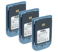 vhbw 3x Battery compatible with DeTeWe Aastra Wireless Landline Phone (900 mAh, 3.7 V, Li-Ion) grey incl. Rear Cap