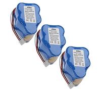 vhbw 3x Battery compatible with Ecovacs Deebot D73, D715, D780, D76, D720, D73n, D730, D77, D760, D79 Vacuum Cleaner (2500 mAh, 6 V, NiMH)