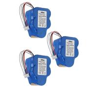vhbw 3x Battery compatible with Ecovacs Deebot D73, D715, D780, D76, D720, D73n, D730, D77, D760, D79 Vacuum Cleaner (3000 mAh, 6 V, NiMH)