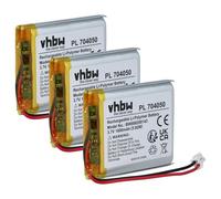 vhbw 3x Battery compatible with Fatboy Transloetje, Edison the petit Table Light, Reading Lamp, Night Light (1600 mAh, 3.7 V, Li-polymer)