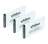 vhbw 3x Battery compatible with Garmin GLO 2 Mobile Phone Smartphone (650 mAh, 3.7 V, Li-Ion)