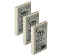 vhbw 3x Battery compatible with Klicktel Navigator K5, K410, K400 Camera DSLR (1000 mAh, 3.6 V, Li-Ion)