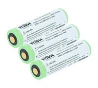 vhbw 3x Battery compatible with Ledlenser ML4, P5R Core, MH4 Torch, Headlamp (3 Ah, 3.7 V, Li-Ion)