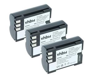 vhbw 3x Battery compatible with Olympus Camedia C-5060 wide Zoom, C-8080 wide Zoom, C-7070 Camera DSLR (1200 mAh, 7.2 V, Li-Ion)
