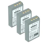 vhbw 3x Battery compatible with Olympus Stylus 1s, 1 Camera DSLR (900 mAh, 7.2 V, Li-Ion)