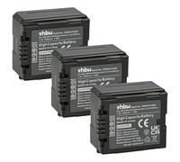 vhbw 3x Battery compatible with Panasonic HDC-HS20, HDC-DX1, HDC-HS100 Videocamera (1000 mAh, 7.2 V, Li-Ion) + Info Chip