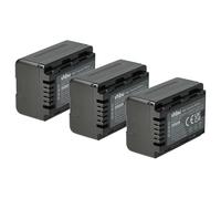 vhbw 3x Battery compatible with Panasonic HDC-SD66EG-K, HDC-SD80 Videocamera (1600 mAh, 3.6 V, Li-Ion) + Info Chip