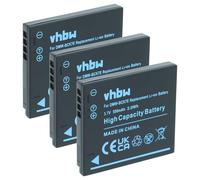 vhbw 3x Battery compatible with Panasonic Lumix DMC-FT25, DMC-FT20, DMC-FX77, DMC-FS37, DMC-FS45, DMC-FS40 Camera DSLR (550 mAh, 3.7 V, Li-Ion)