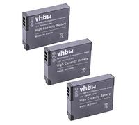 vhbw 3x Battery compatible with Panasonic Lumix DMC-TZ56, DMC-TZ40, DMC-TZ41, DMC-FT5, DMC-TS5, DMC-FT7 Camera DSLR (900 mAh, 3.6 V, Li-Ion)