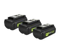 vhbw 3x Battery compatible with Ryobi 40V Backpack Blower, 40V 500 CFM Jet Fan Power Tools (4000 mAh, Li-Ion, 36 V)