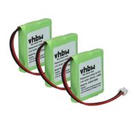 vhbw 3x Battery compatible with Siemens Gigaset E455, E455 Sim, E450 Sim, E40, E450, E45 Wireless Landline Phone (650 mAh, 2.4 V, NiMH)