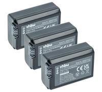 vhbw 3x Battery compatible with Sony Alpha SLT-A37, SLT-A55VL, SLT-A55, SLT-A55V Camera DSLR (950 mAh, 7.2 V, Li-Ion) + Info Chip