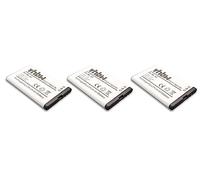 vhbw 3x Battery compatible with Yealink W56h/p, W56P, W56H Wireless Landline Phone (1300mAh, 3.7 V, Li-ion) - Replacement for S30852-D2371-X1, V30145-K1310-X456