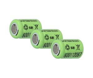 vhbw 3x Battery Replacement for 1/3AAA for Model Making Device (150mAh, 1.2 V, NiMH)