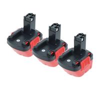 vhbw 3x Battery Replacement for Bosch 2 607 335 471, 2 607 335 487, 2 607 335 463, 2 607 335 542 for Power Tools (1500 mAh, NiMH, 12 V)