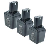 vhbw 3x Battery Replacement for Bosch 26073000002, 2 607 3000 002, 2 607 300 002, 2607300002 for Power Tools (3000 mAh, NiMH, 9.6 V)