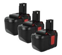vhbw 3x Battery Replacement for Bosch BAT299, BH-2424, BAT031, BAT240, BTP1005 for Power Tools (3000 mAh, NiMH, 24 V)