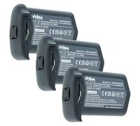 vhbw 3x Battery Replacement for Canon LP-E4N, LP-E4 for Camera DSLR (2200 mAh, 11.1 V, Li-Ion)
