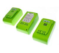 vhbw 3x Battery Replacement for Greenworks 29807, 29322, G24B2, 29852, 29842, 29837 for Power Tools (5000 mAh, Li-Ion, 24 V)