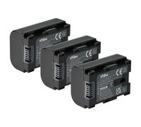 vhbw 3x Battery Replacement for JVC BN-VG108USM, BN-VG108U for Camera DSLR (800 mAh, 3.6 V, Li-Ion) + Info Chip