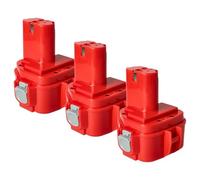 vhbw 3x Battery Replacement for Makita 192698-8, 192698-A, 193059-5, 193157-5, 193100-4, 193138-9 for Power Tools (1500 mAh, NiMH, 12 V)