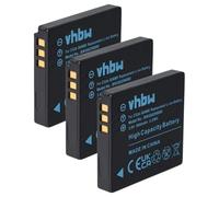 vhbw 3x Battery Replacement for Panasonic DMW-BCE10, CGA-S008, VW-VBJ10E, DMW-BCE10E, VW-VBJ10 for Camera DSLR (600 mAh, 3.6 V, Li-Ion)