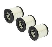 vhbw 3x Cartridge Filter compatible with Dewalt DCV581h, DCV584l, DCV580h, DCV582, DCV580, DCV581 Vacuum Cleaner - Black White