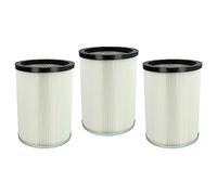 vhbw 3x Cartridge Filter compatible with Kärcher NT 70/3 Tc *EU, NT 90/2 Me Classic *AR, NT 90/2 Me Classic *BR 127 V Vacuum Cleaner - White