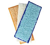 vhbw 3x Cleaning Cloth compatible with iRobot Braava Jet 240 Robotic Vacuum Cleaner - steam mop pad, wet mop pad, dry sweep pad, 18 x 7.3 cm