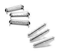 vhbw 3x cutter block, 3x shaving foil with frame compatible with Remington RS8966, RS8986 Razor, Shaver, Trimmer - Combo-Pack Black Silver