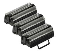 vhbw 3x Dual Shaver Foil Replacement for XS78, GS78, GS71, GS74 for Electric Shaver + Frame, Black/Silver