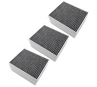 vhbw 3x Filter Activated Carbon Filter compatible with Siemens LC98BH542/03, LC98GA540/01, LC98GA540/02 Extractor Fan - 22.7 x 18.9 x 10 cm