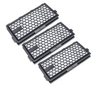vhbw 3x Filter compatible with Miele S4262, S4212 Plus, S4261, S4212, S4222, S4221, S4260 Vacuum Cleaner - HEPA/activated carbon filter Black White