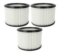 vhbw 3x Filter Element compatible with Nilfisk Multi II 22, II 22 Inox, II 30 T, II 30 T Inox VSC, II 50 Wet/Dry Vacuum Cleaner - Fine Dust Filtermicrofleece/plastic