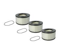 vhbw 3x Filter Replacement for Nilfisk 107413555 for Vacuum Cleaner - HEPA filter Black White