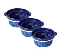 vhbw 3x Filter Replacement for Samsung DJ97-02649B, DJ9702649A, DJ9702649B, DJ97-02649A for Vacuum Cleaner - Exhaust Filter Blue