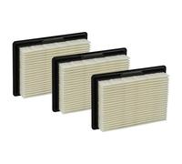 vhbw 3x Flat-Fold Filter compatible with Bosch EasyVac GAS 12 V 3 601 JE3 001 Vacuum Cleaner - Pleated Filter Element