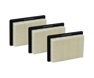 vhbw 3x Flat-Fold Filter compatible with Bosch EasyVac GAS 12 V 3 601 JE3 001 Vacuum Cleaner - Pleated Filter Element