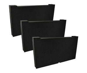vhbw 3x Foam Insert compatible with Dewalt Tough-Box DS300, DS150 Toolbox - Customisable, 2 Layers, Adaptable Foam Black