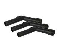 vhbw 3X Hose Handle Compatible with Miele SFAA3, SFAA0, SEBC0, SEAJ1, SEAJ0 Vacuum Cleaner - Curved Nozzle Part Wand, 35 mm Diameter, 30 cm Long