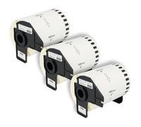 vhbw 3X Label Roll with Holder 102mm x 30.48m (1 Label) Replacement for Brother DK-22243 for Label Maker White