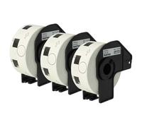 vhbw 3X Label Roll with Holder 24mm (1000 Label) Replacement for Brother DK-11218 for Label Maker - Premium White