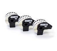 vhbw 3X Label Roll with Holder 27mm x 30.48m (1 Label) Compatible with Brother PT QL-1050, QL1050N, QL-1060, QL1060N Label Maker White