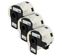 vhbw 3X Label Roll with Holder 62mm x 29mm (800 Label) Compatible with Brother PT QL-580, QL-580N, QL-650, QL650TD Label Maker White