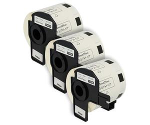 vhbw 3X Label Roll with Holder 62mm x 29mm (800 Label) Compatible with Brother PT QL-580, QL-580N, QL-650, QL650TD Label Maker White