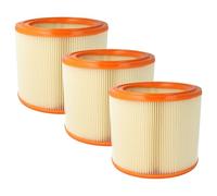 vhbw 3x Lamellar Filter compatible with Nilfisk - Alto SQ 650-3M, SQ 650-1M, SQ 691-9M/B1, SQ 690-3M/B1 Handheld Vacuum Cleaner