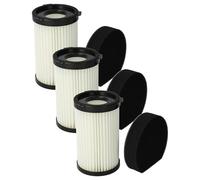 vhbw 3x Lamellar Filter Replacement for Ariete AT5186038400 for Handheld Vacuum Cleaner, Electric Sweeper - Incl. Sponge Filter