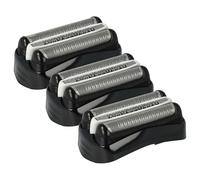 vhbw 3X Replacement Shaver Heads Compatible with Braun Old Generation 310, 300, 330, 320, 350, 340, 370, 360, 350cc Electric Shaver Black
